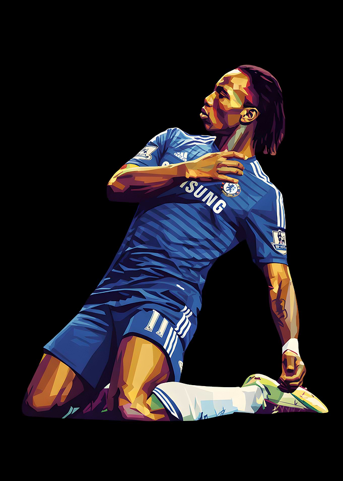 Didier Drogba Chelsea Pop Art