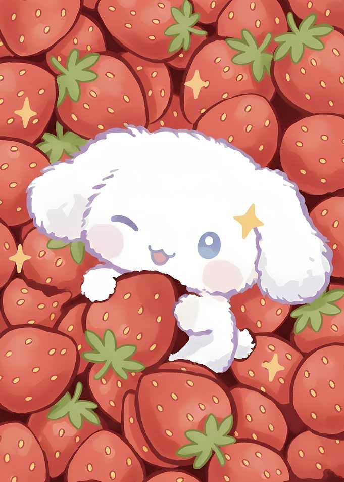 Cinnamoroll on Strawberries