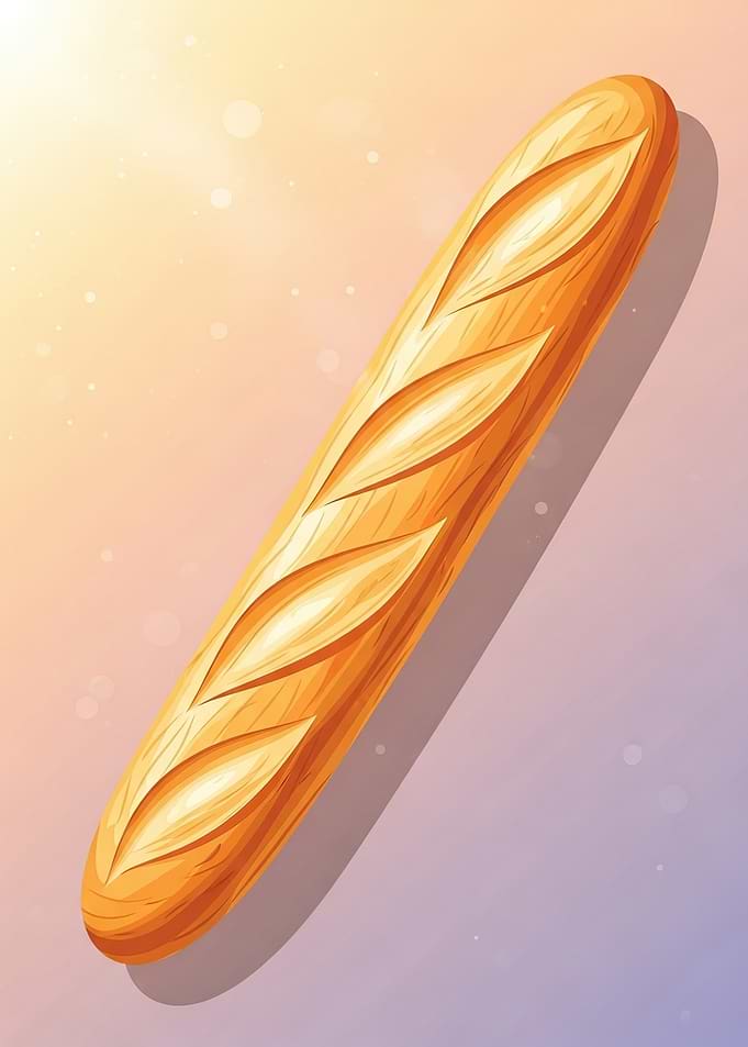 Golden Baguette Bread
