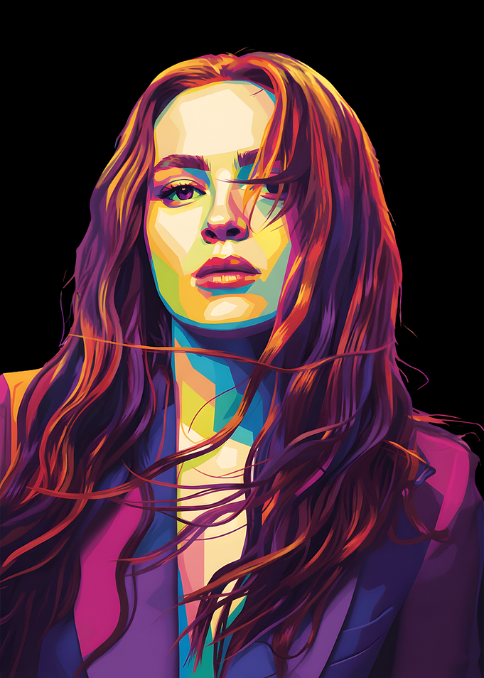Sadie Sink Colorful Portrait