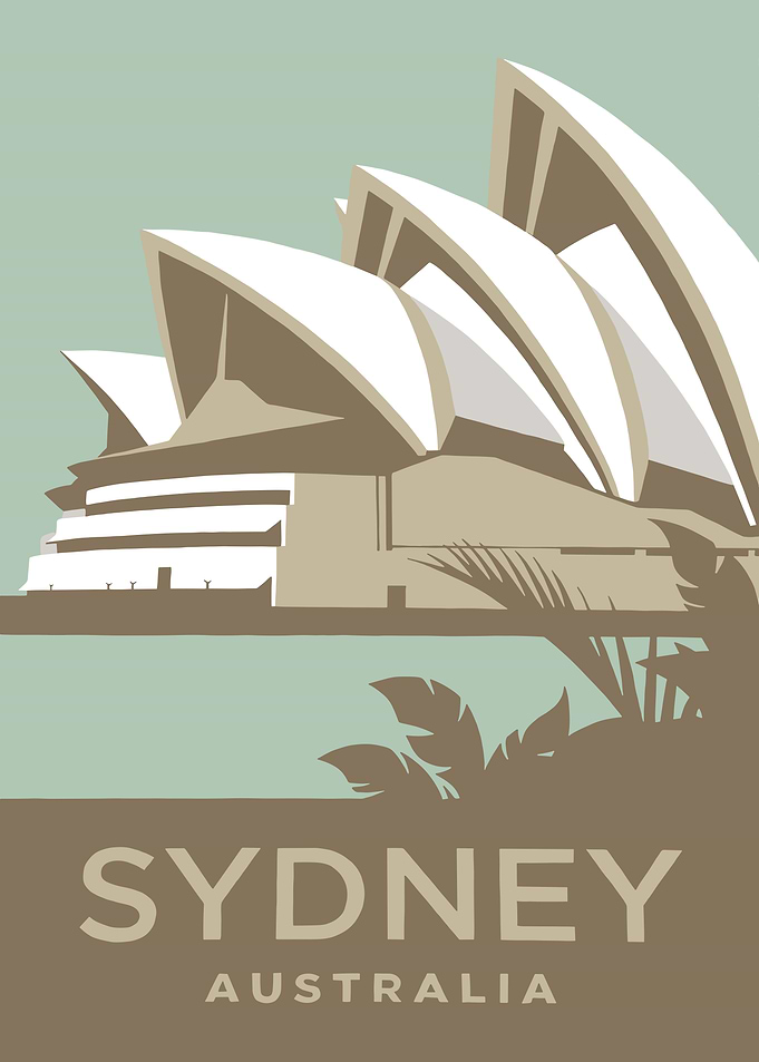 Sydney Opera House Travel Poster