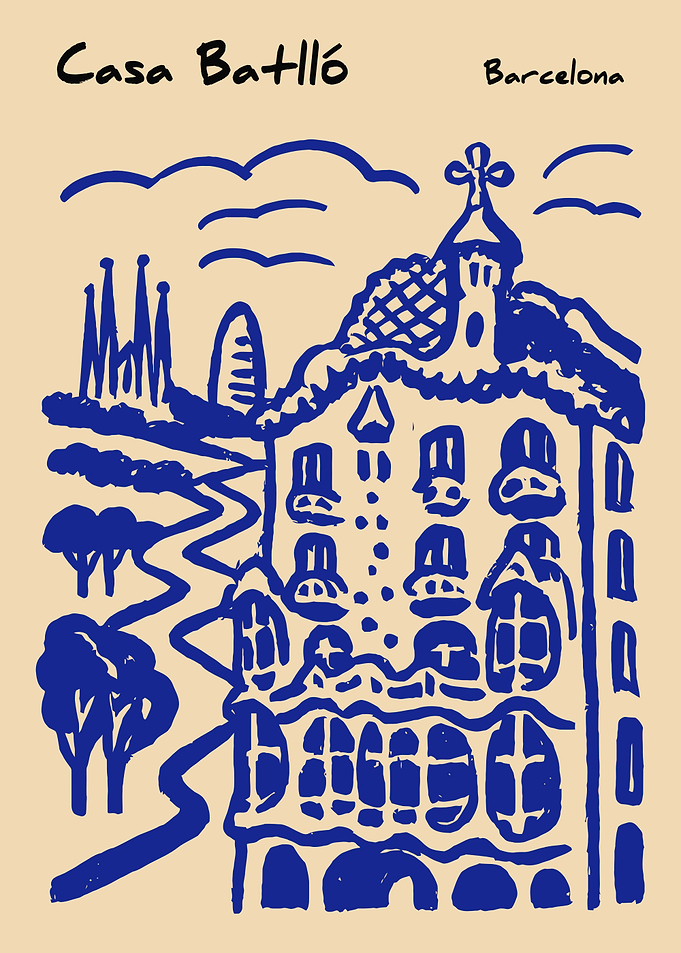 Casa Batlló Barcelona Sketch