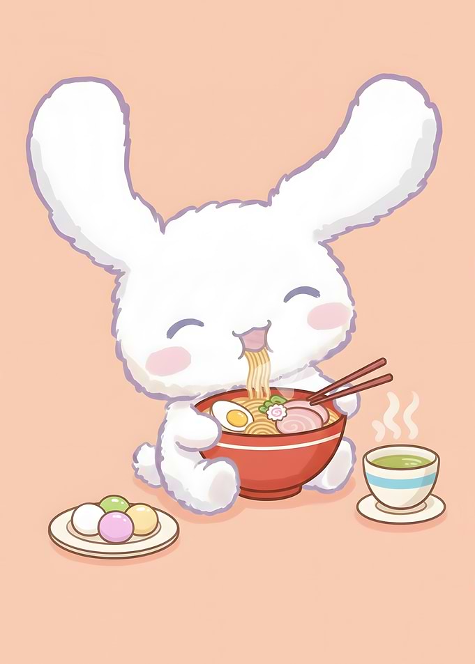Cinnamoroll Eating Ramen