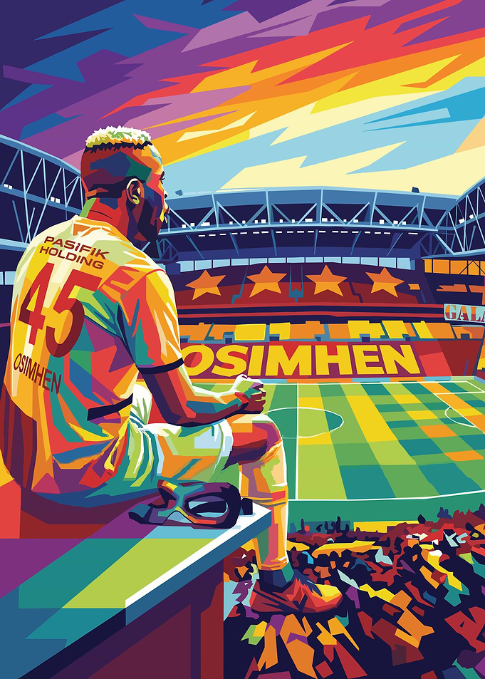 Victor Osimhen in Pop Art Style