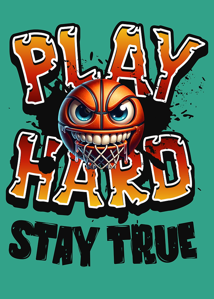 Play Hard Stay True Basketball Art