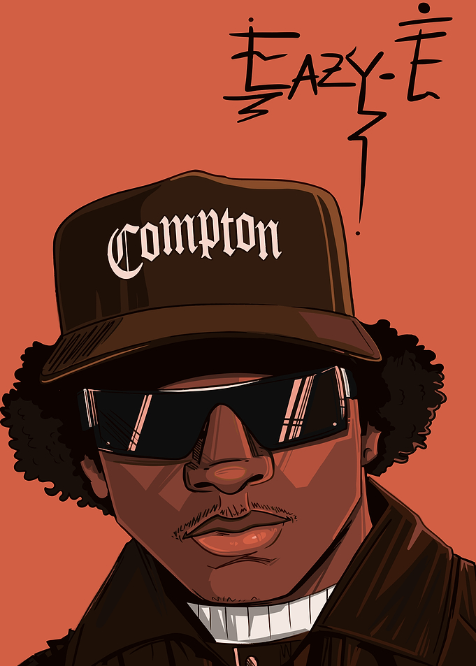Eazy-E Portrait with Compton Hat