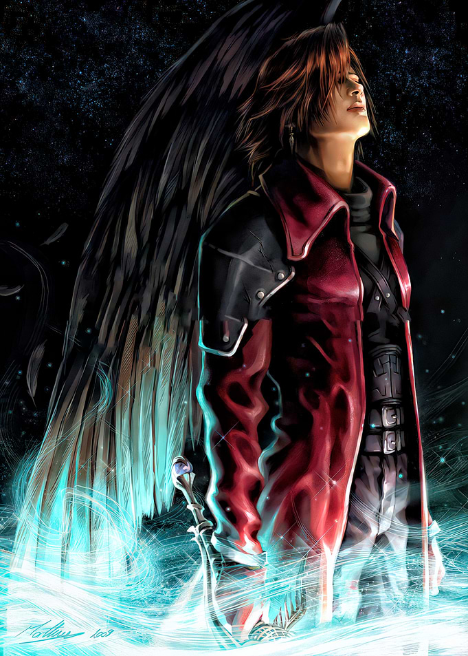 Angel Warrior with Fiery Aura
