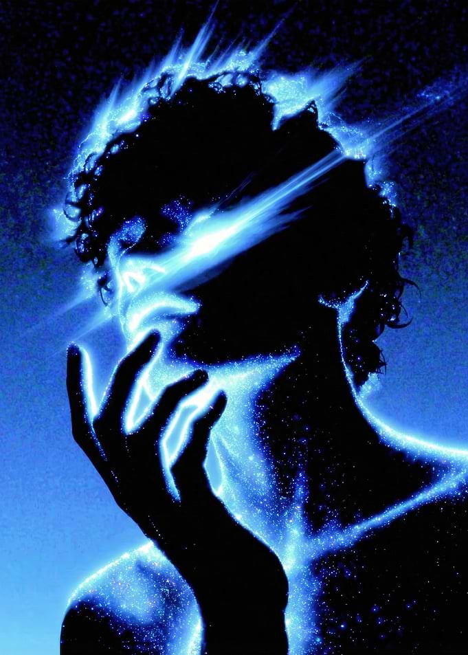 Blue Cosmic Figure