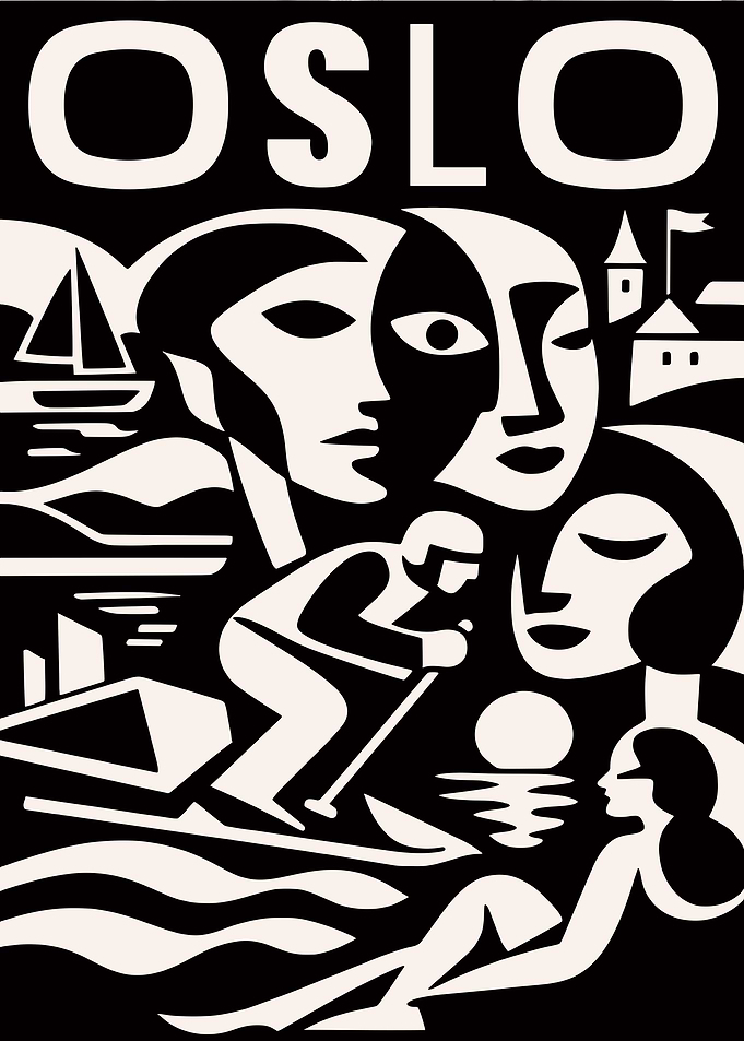 Oslo Vintage Travel Poster