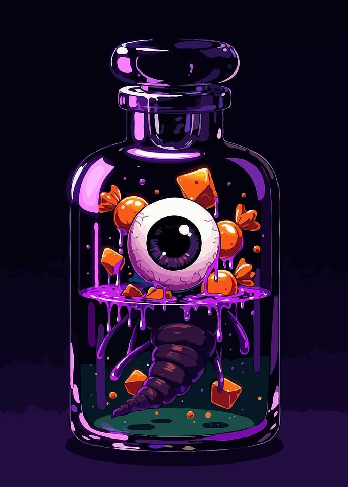 Halloween Eyeball Potion Bottle
