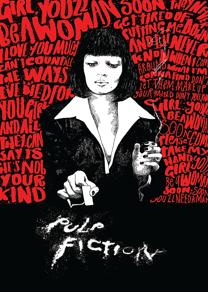 Pulp Fiction Mia Wallace Poster