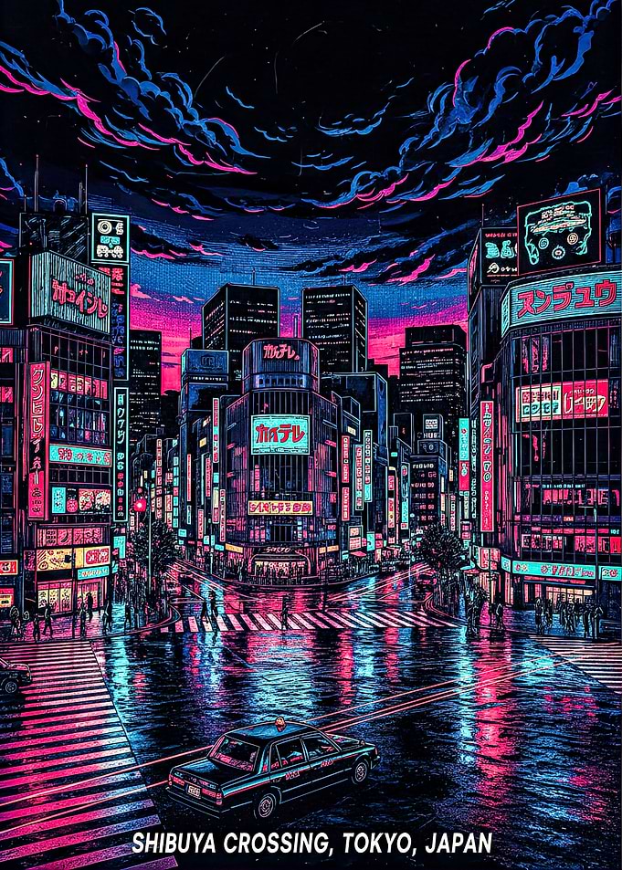 Shibuya Crossing at Night