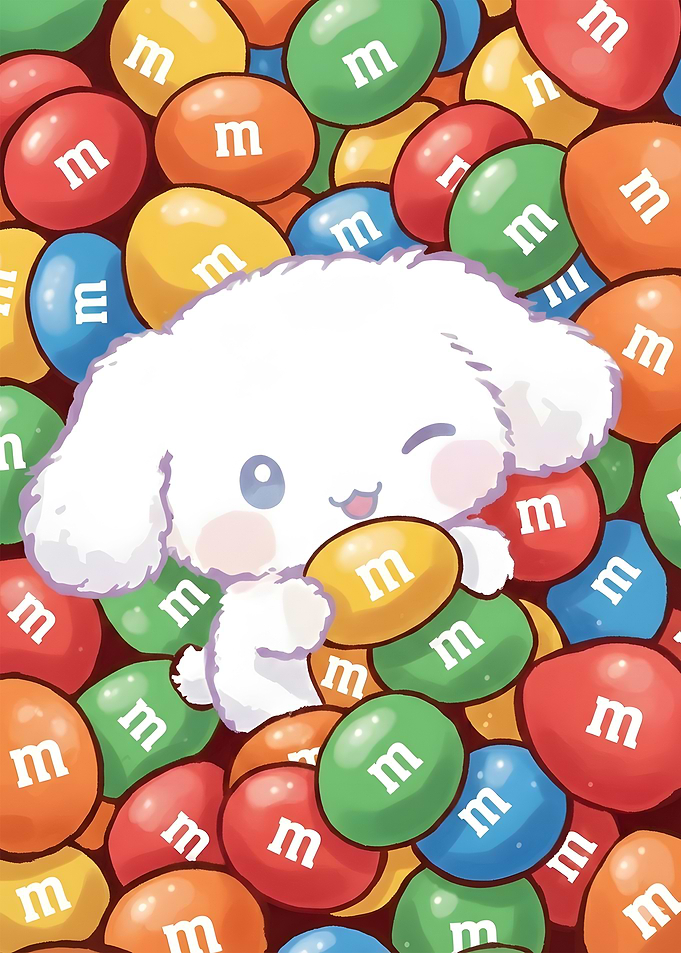 Cute Cinnamoroll with M&Ms