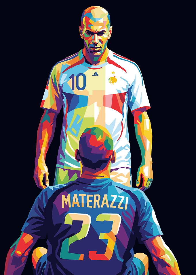 Zidane and Materazzi Pop Art