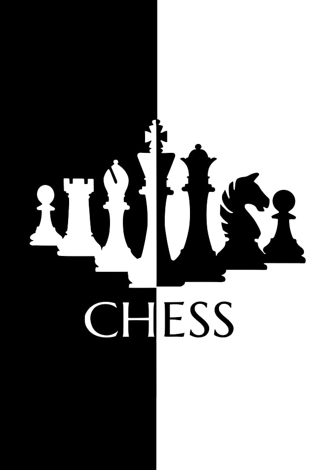 Chess Pieces and Text