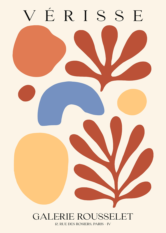 Abstract Matisse-style Floral Poster