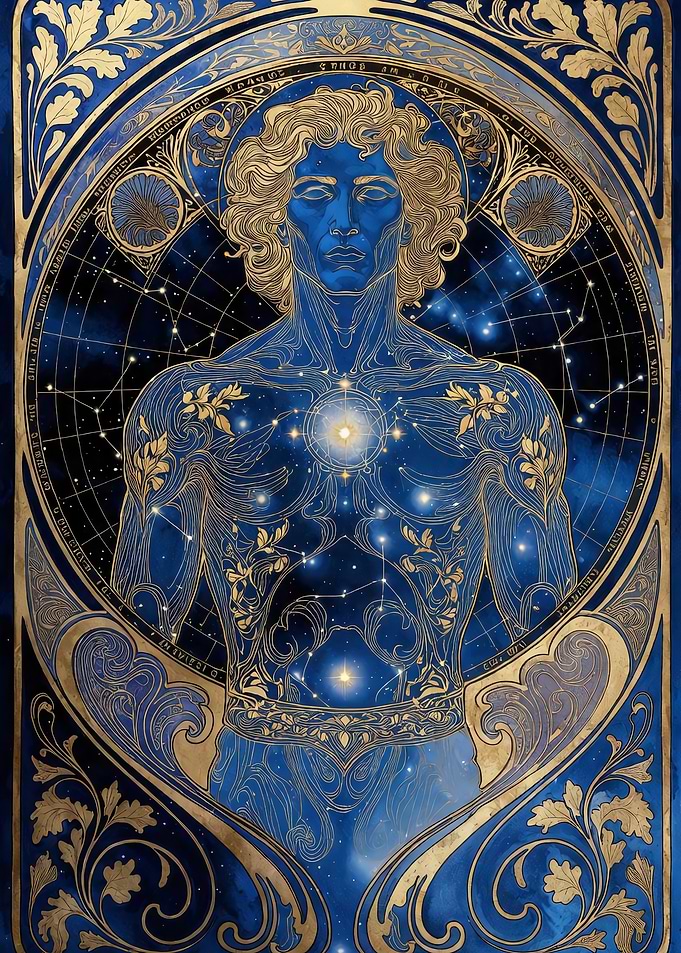 Man with Cosmic Body