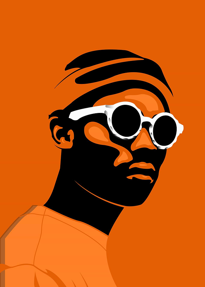 Stylized Portrait of a Person with Sunglasses