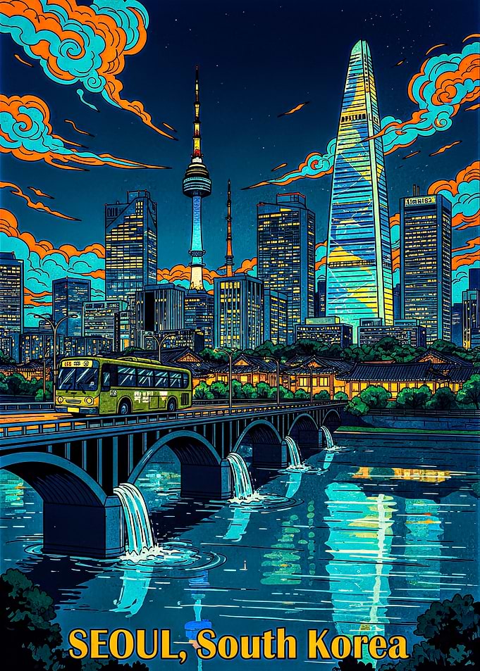 Seoul Cityscape at Night