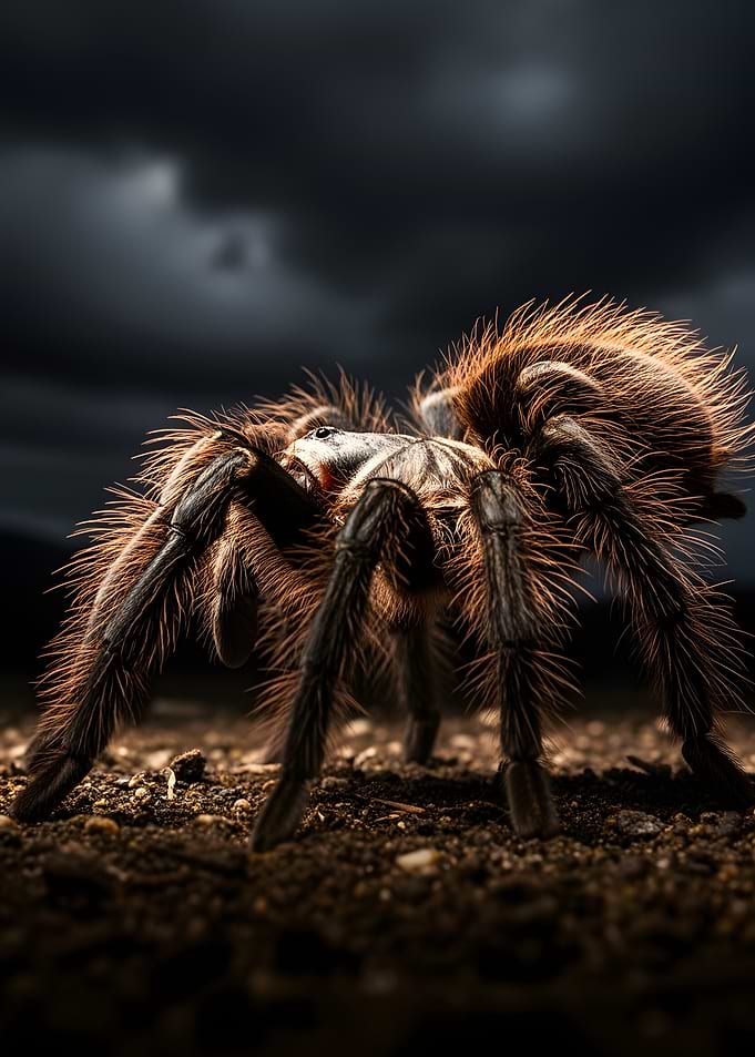 Tarantula on the ground
