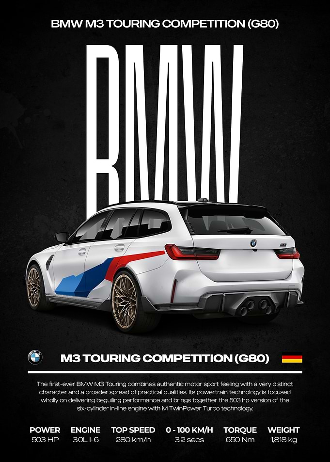 BMW M3 Touring Competition Poster