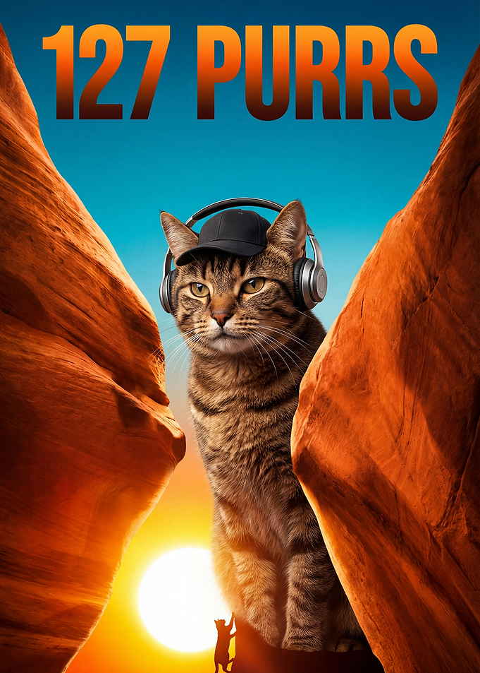 127 Hours Cat Parody Movie Poster