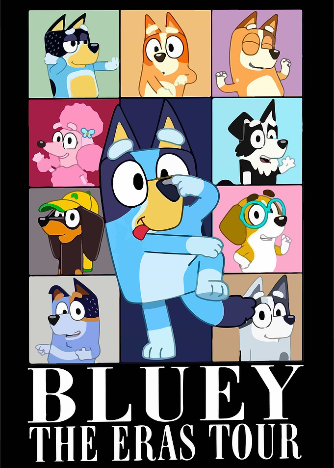 Bluey The Eras Tour Poster