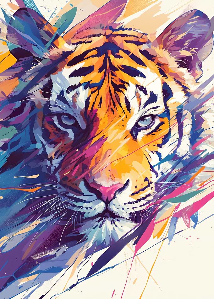 Vibrant Tiger Portrait