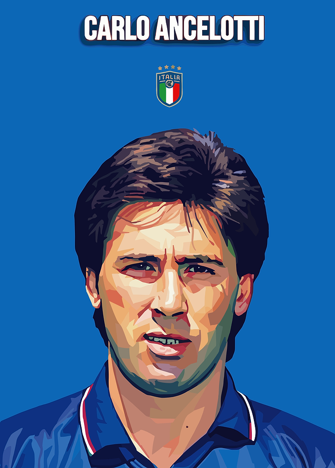 Carlo Ancelotti Pop Art Portrait