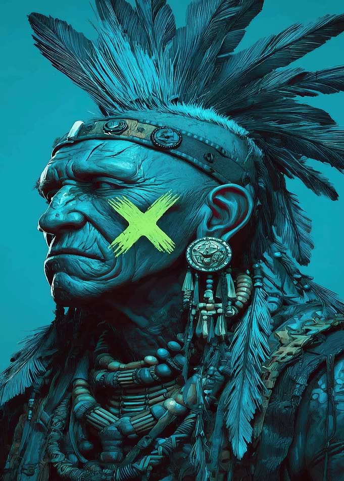 Native American Warrior Portrait