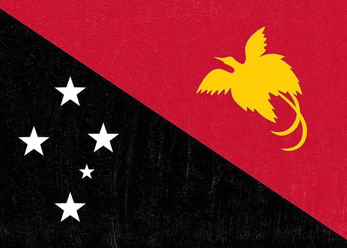 Papua New Guinea Flag Distressed