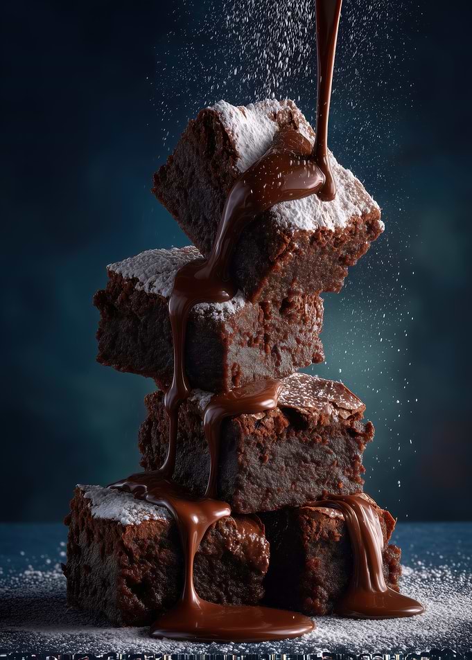 Decadent Chocolate Brownies with Drizzled Chocolate
