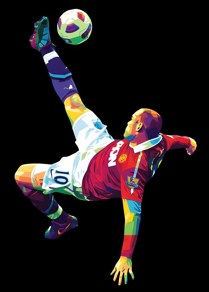 Football Player Performing Bicycle Kick