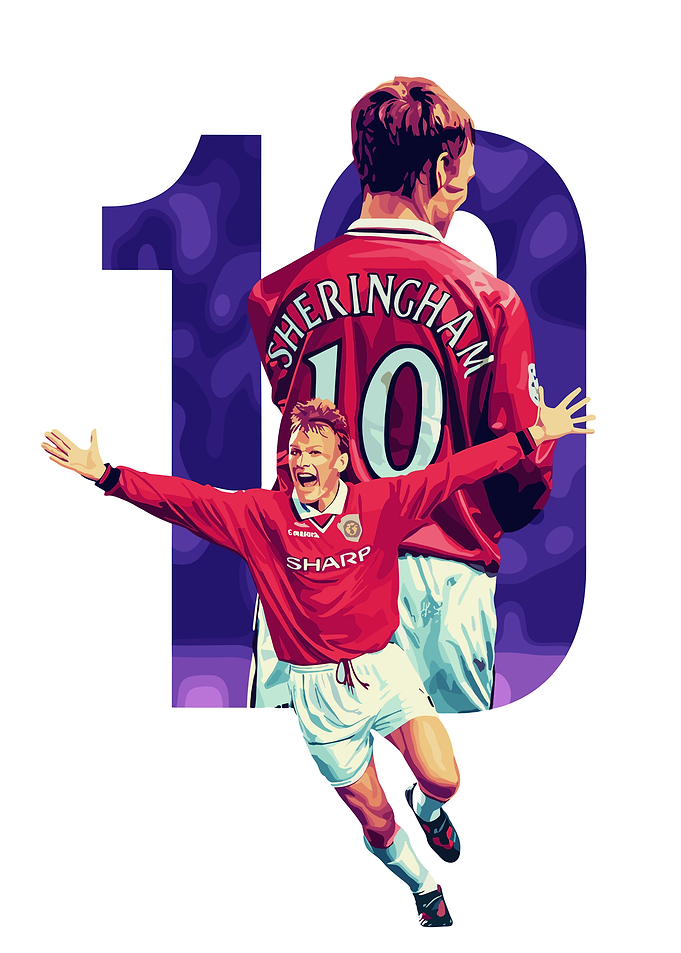 Teddy Sheringham Manchester United Pop Art