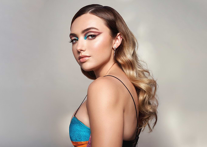 Peyton List with Bold Makeup