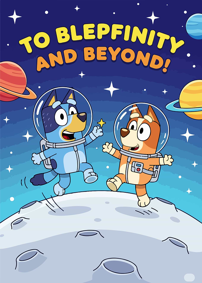 Bluey and Bingo in Space