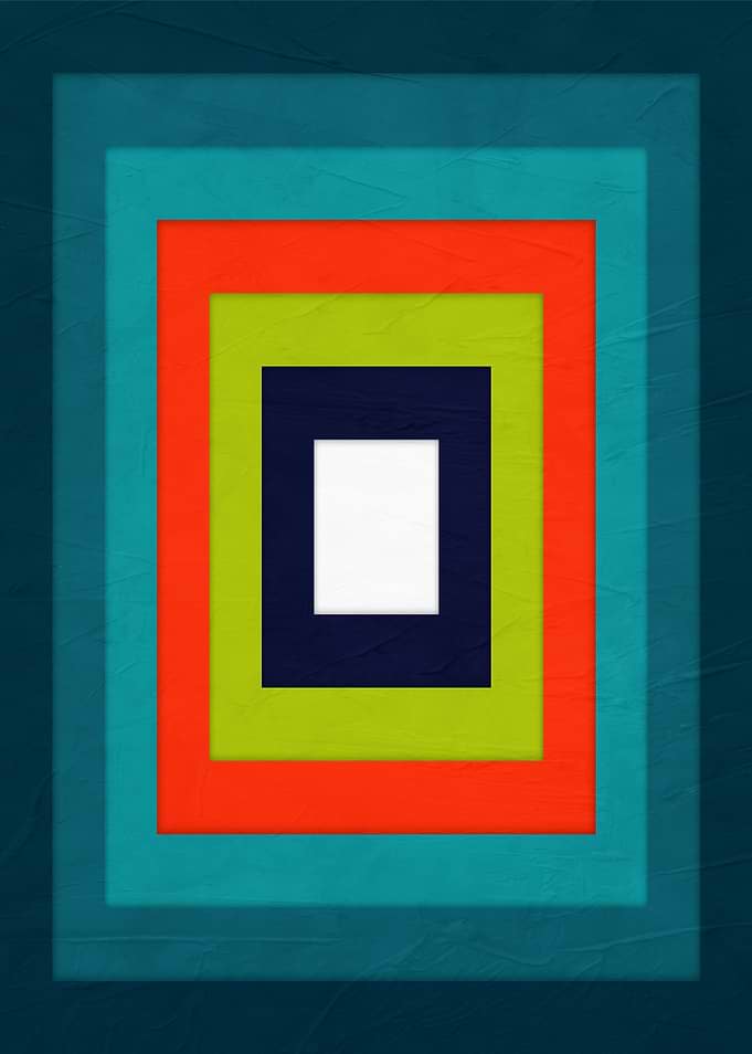 Concentric Rectangles Abstract Art