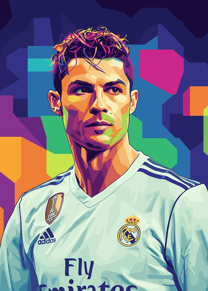 Cristiano Ronaldo Pop Art Portrait