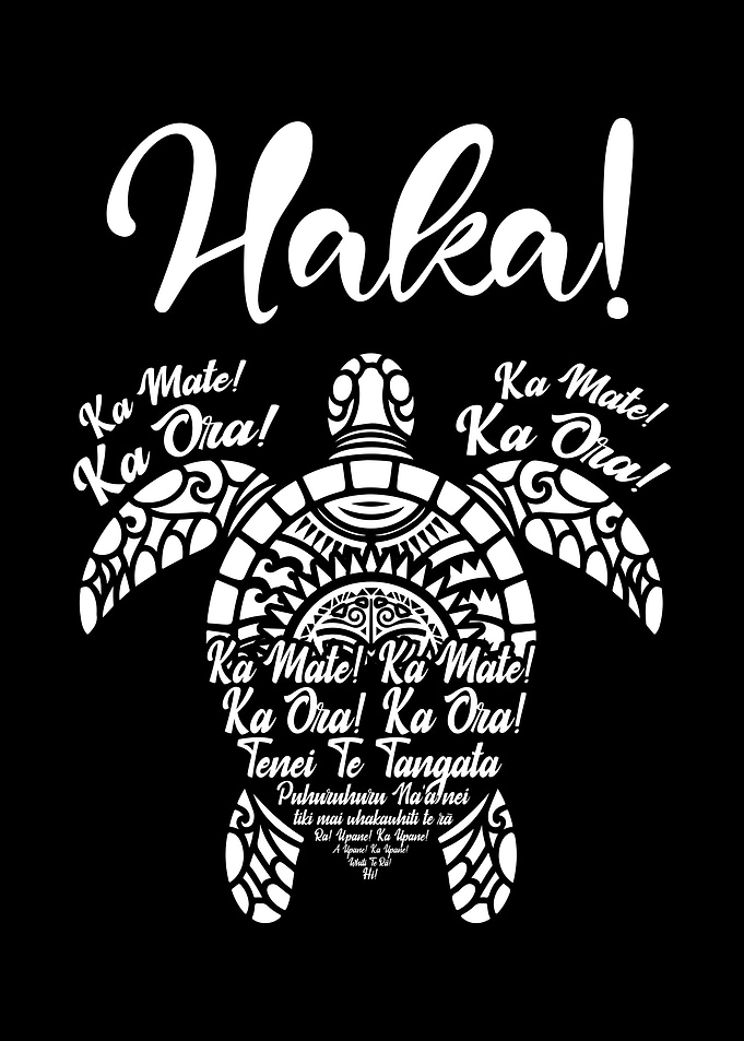 Haka Turtle Text Art