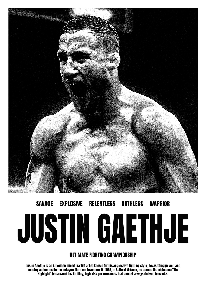 Justin Gaethje UFC Poster