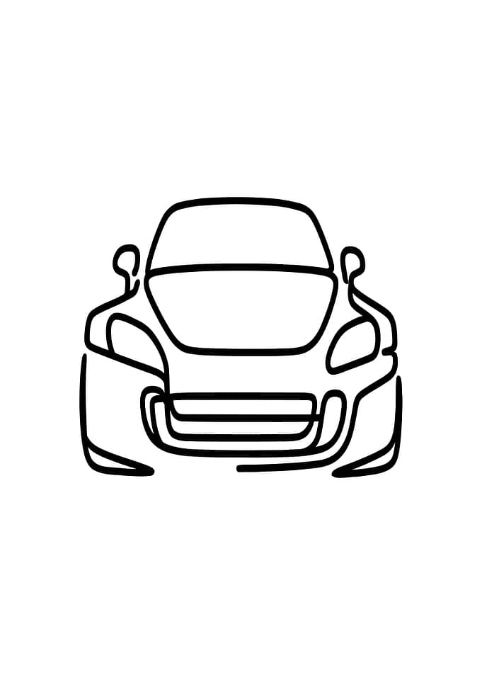 Minimalist Car Outline