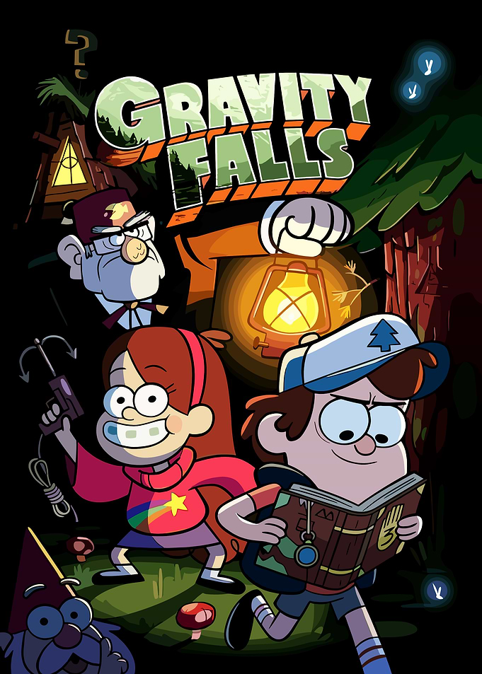 Gravity Falls Characters in Forest