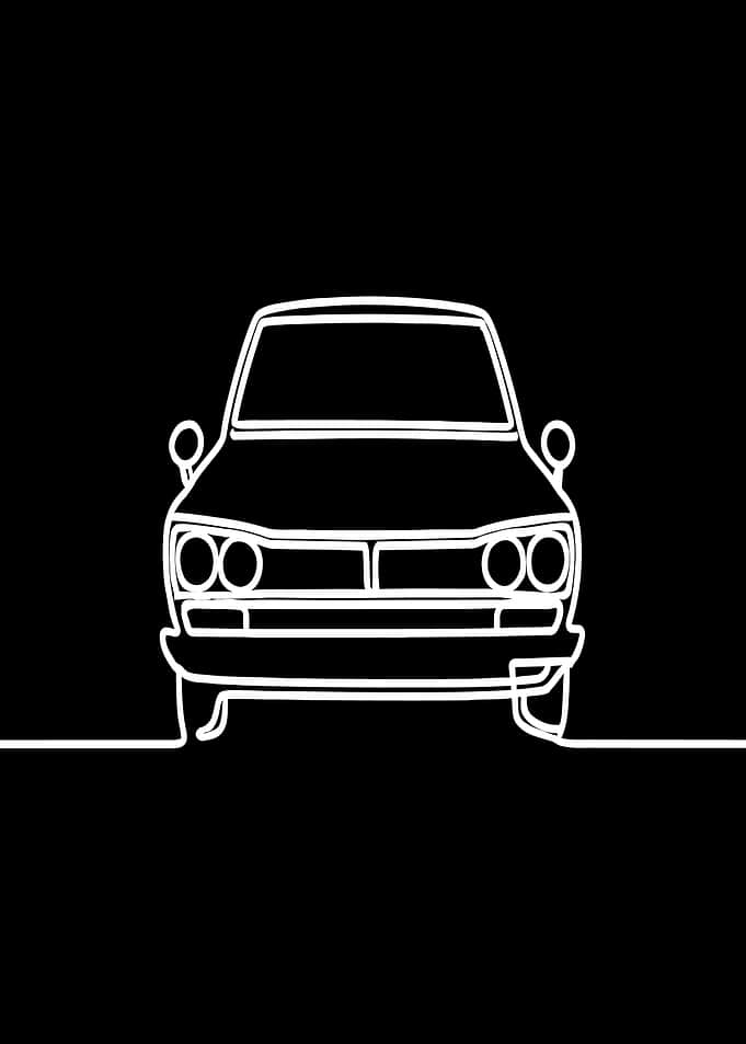 Minimalist Car Outline