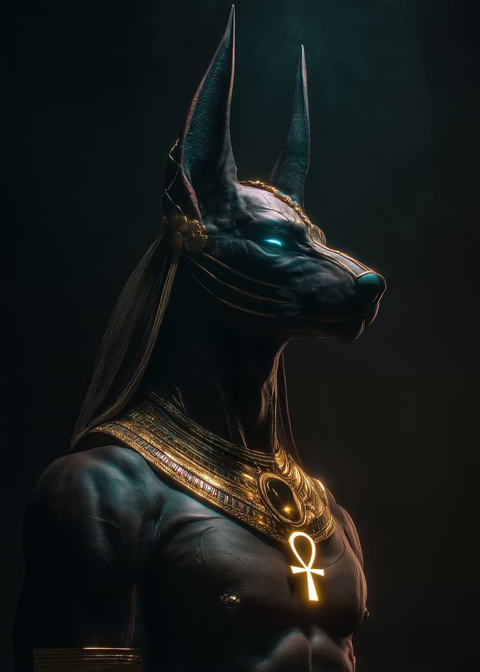 Anubis Egyptian God Portrait