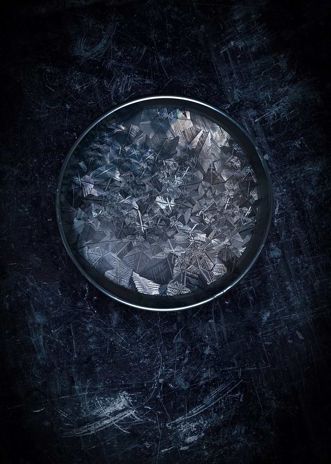 Abstract Dark Metal Texture with frozen pattern