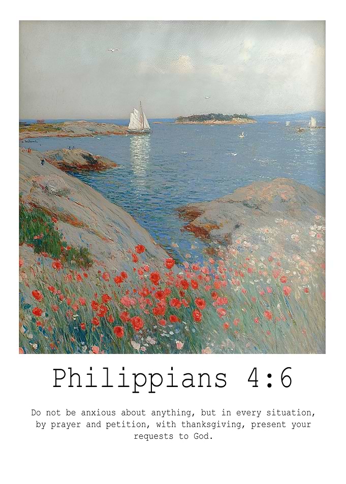 Philippians 4:6 Bible Verse Painting