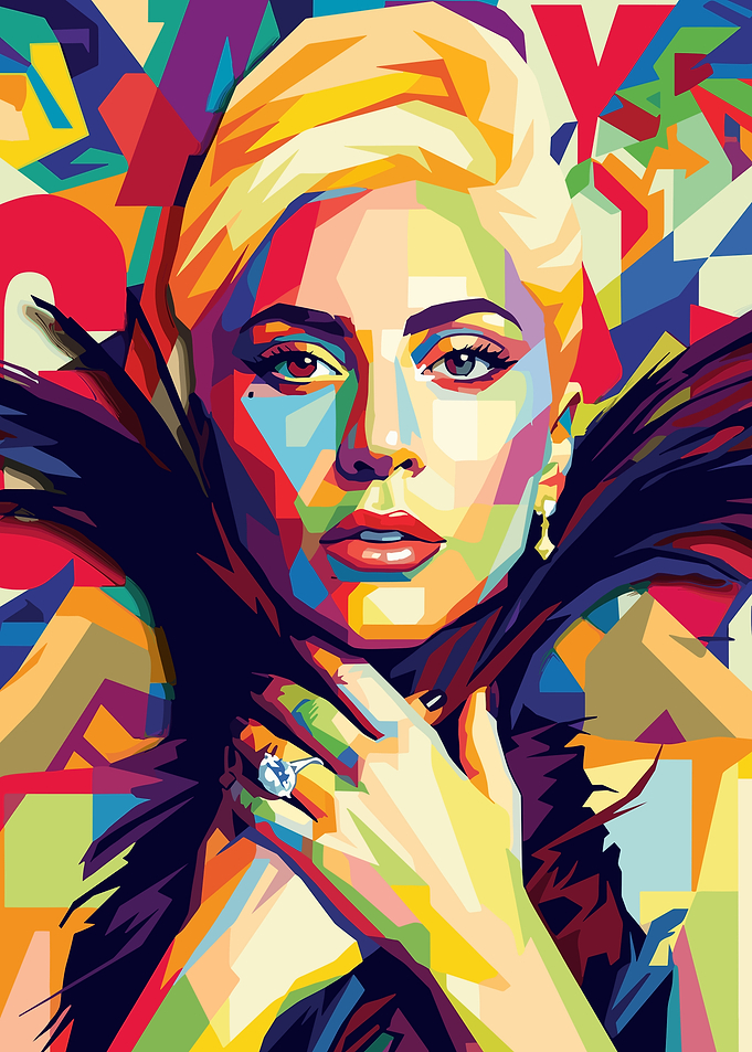 Lady Gaga Pop Art Portrait
