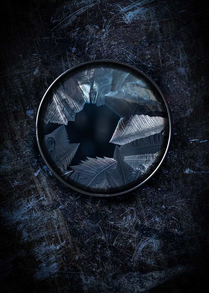 Abstract Frost Pattern on Lens