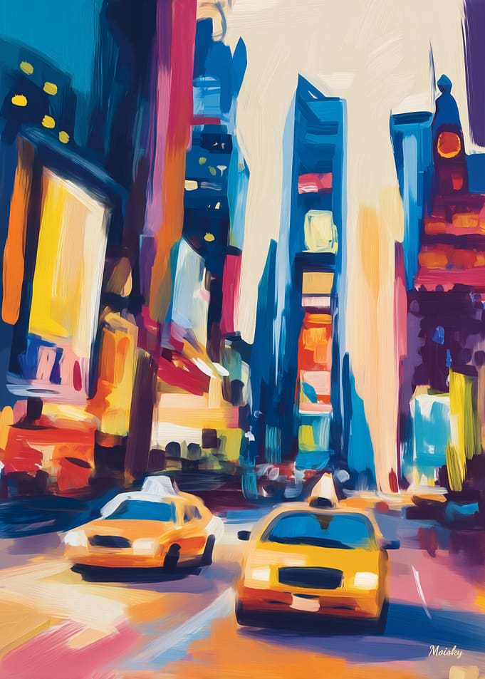 Fauvist New York Times Square