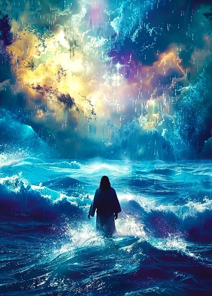 Jesus walking on water